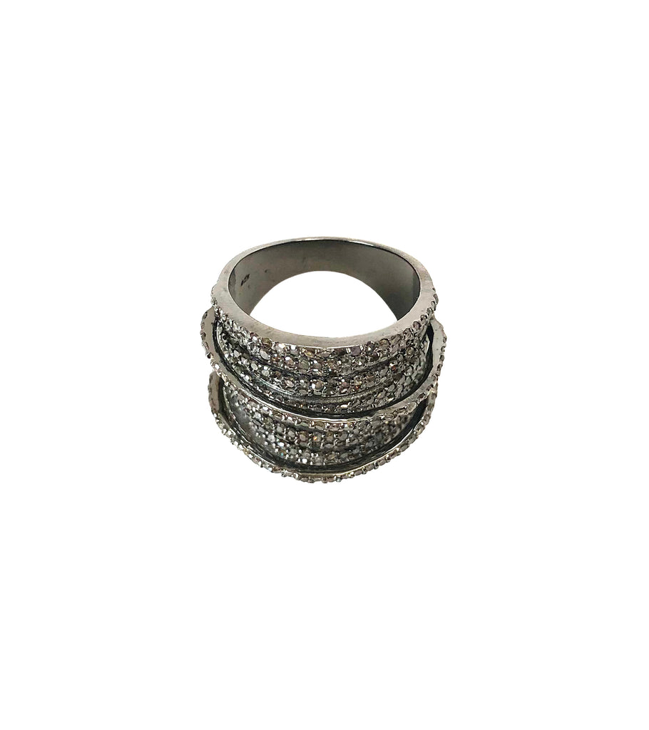 Diamond Bands Wrap Ring