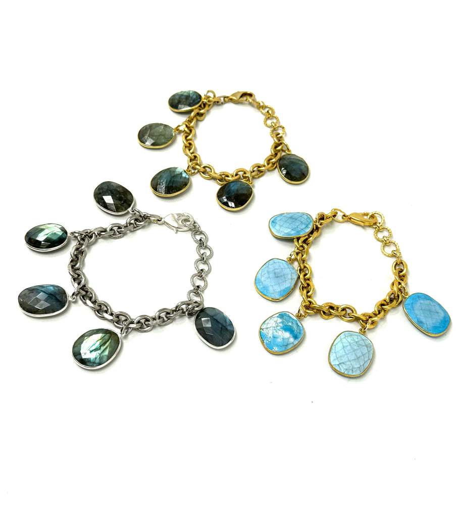 Chunky Oval Drop Bracelets