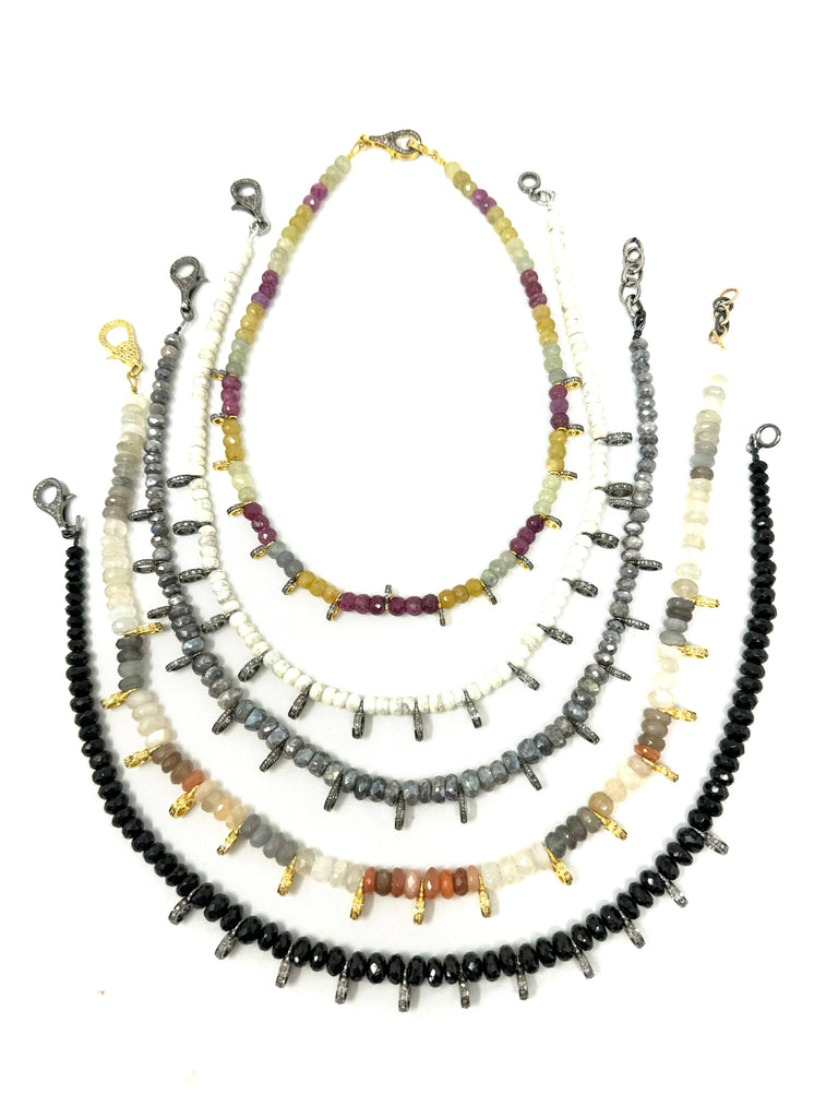 Paris Diamond Circle Drop Necklace Collection