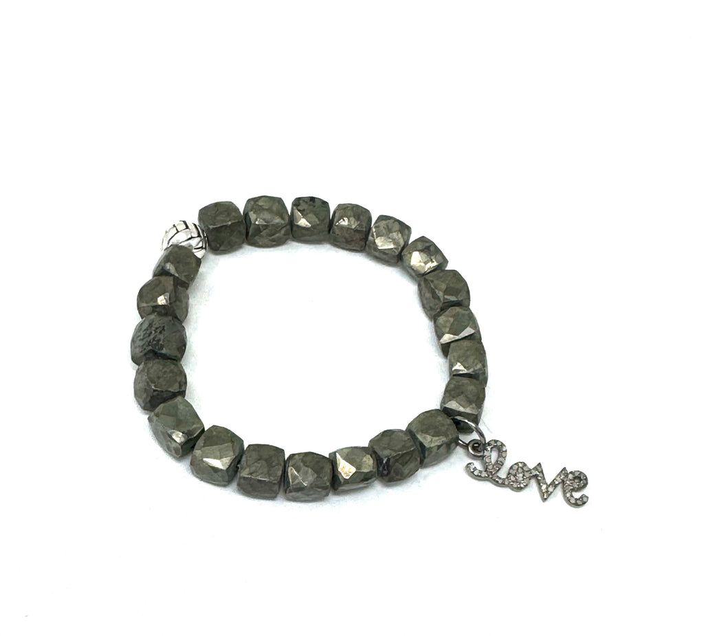 Pyrite Square Bracelet