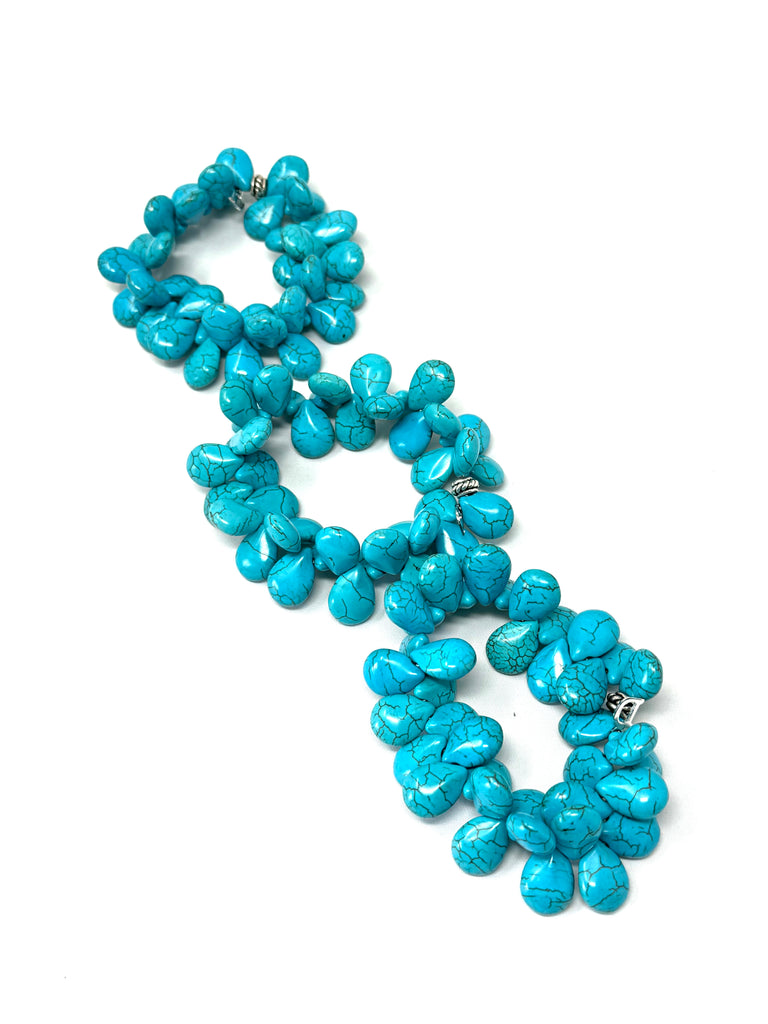 Turquoise Howlite Drop Stretch Bracelets