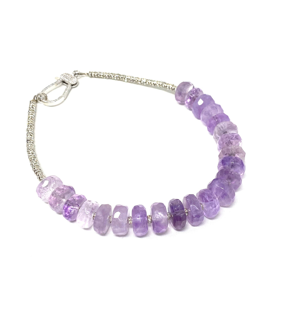 Amethyst Disc Necklace