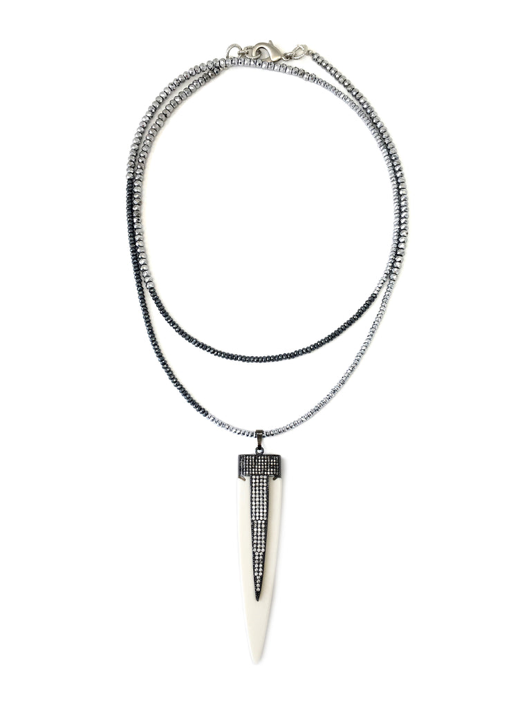 Feather & Dagger Hematite Necklaces