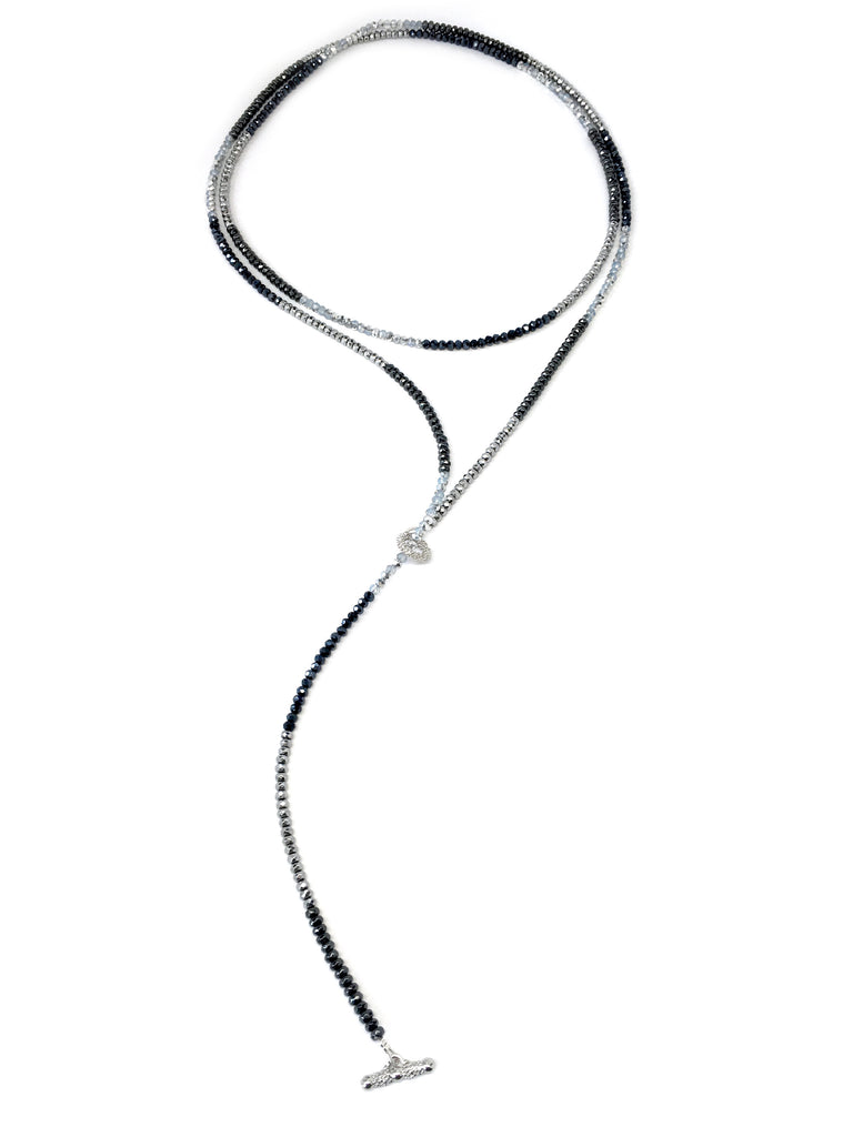 Diane Dash Silver, Light Blue & Navy Toggle Necklace