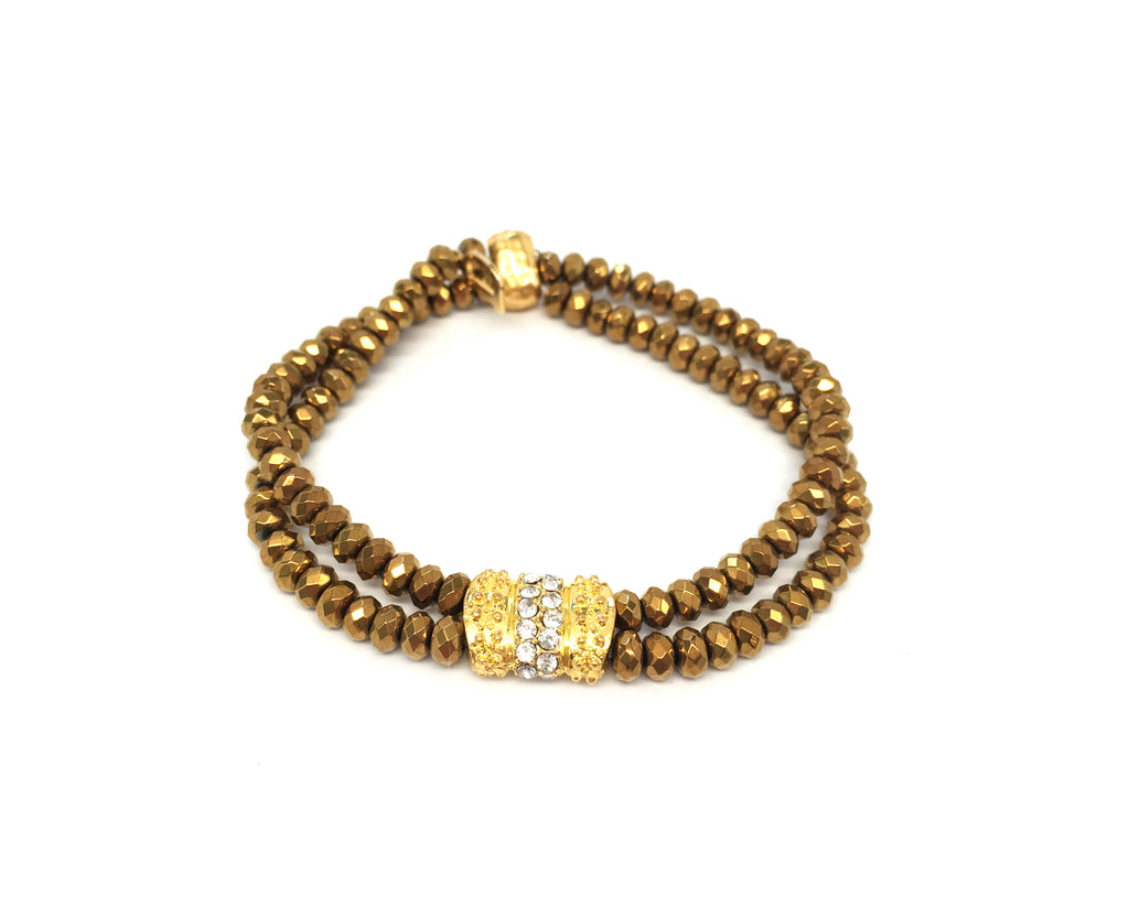 Eva Gold Hematite Multi-Strand Bracelet