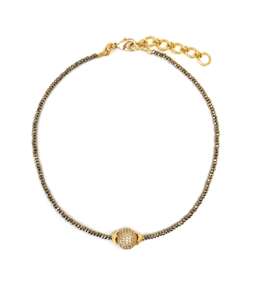 Pave Ball Collar Necklace Collection