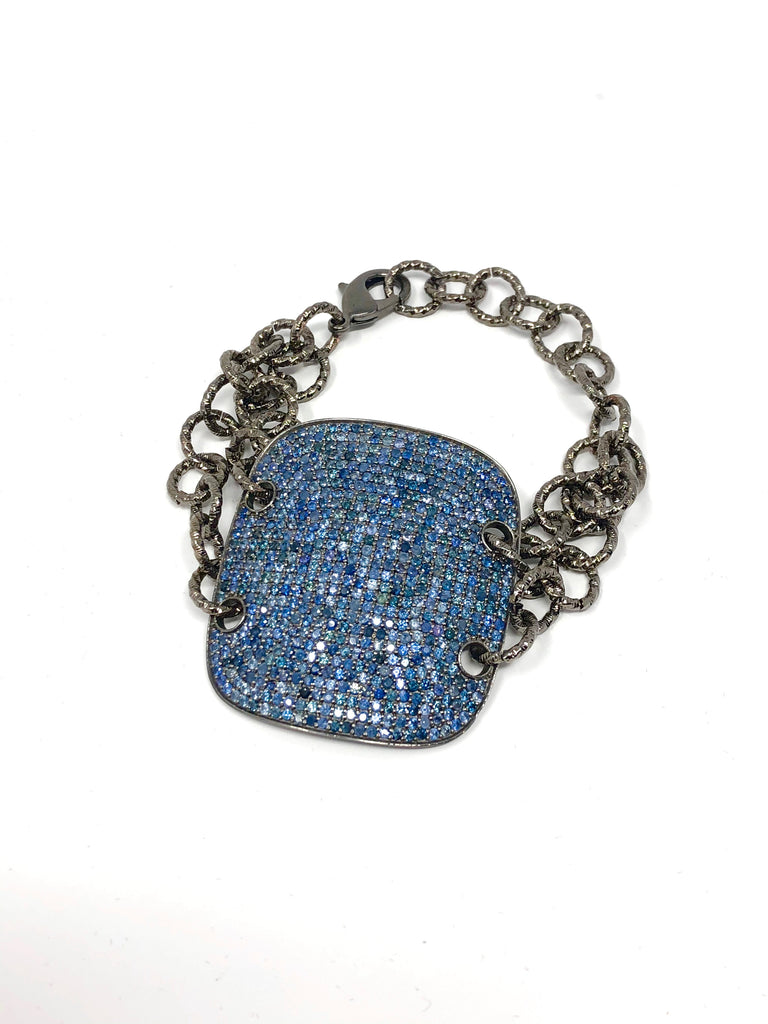 Shield Bracelet in Ruby or Sapphire
