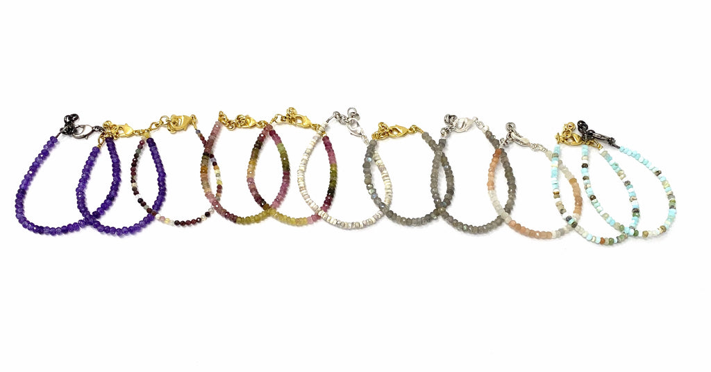 Single Strand Gemstone Bracelets