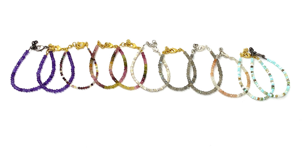 Single Strand Gemstone Bracelets