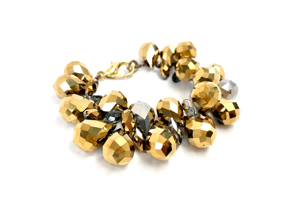 Miami Silver & Gold Drops Bracelet