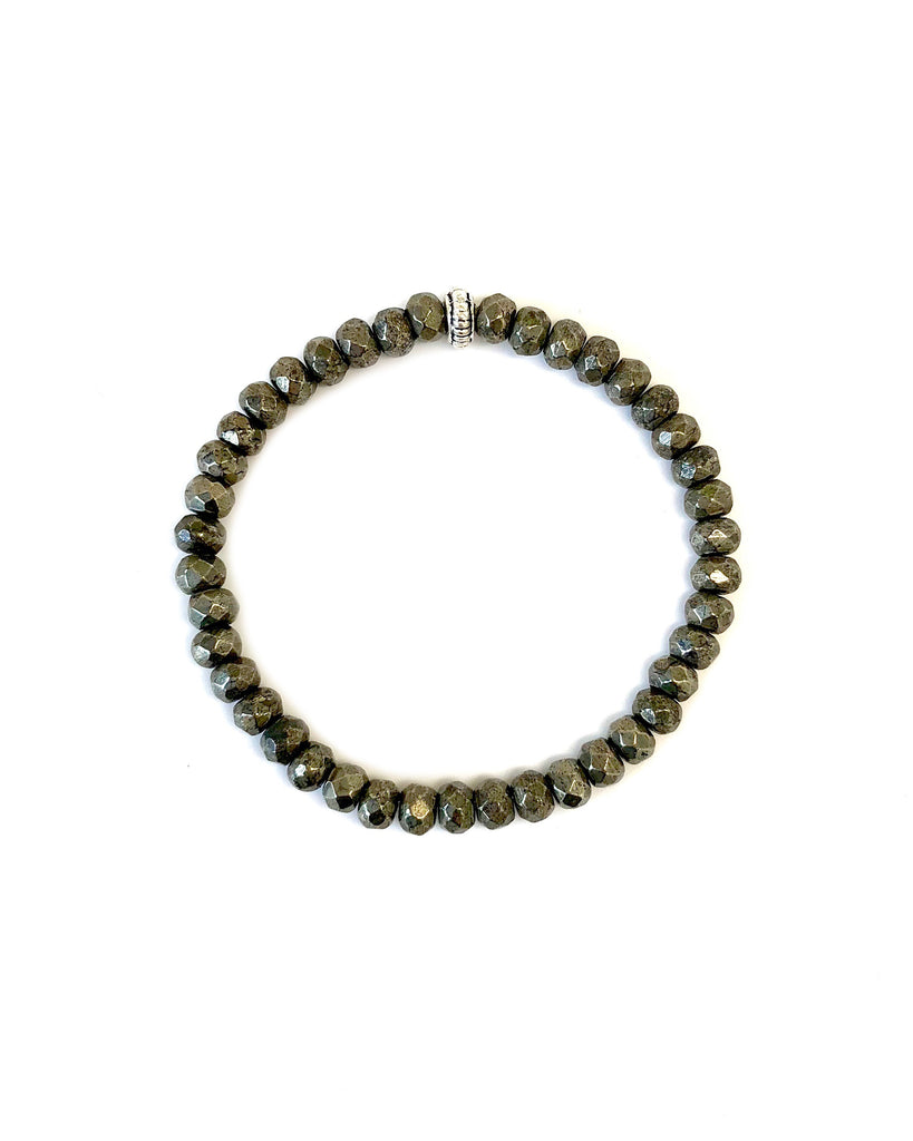 Single Hematite or Pyrite Plain Bracelets