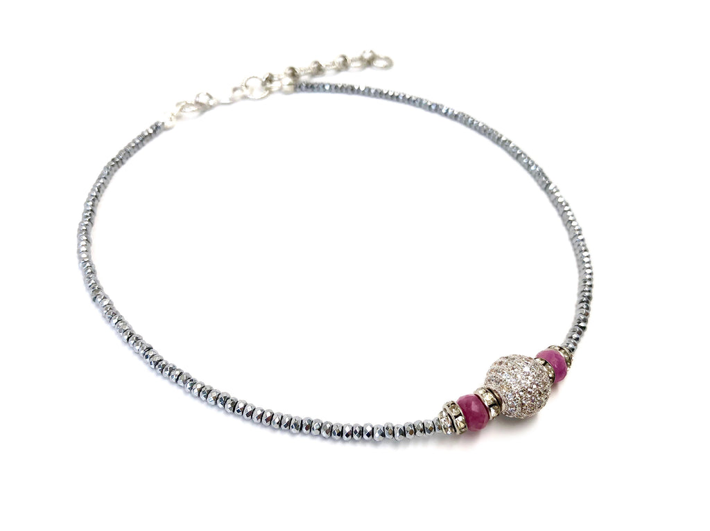 Pave Ball Collar Necklace Collection