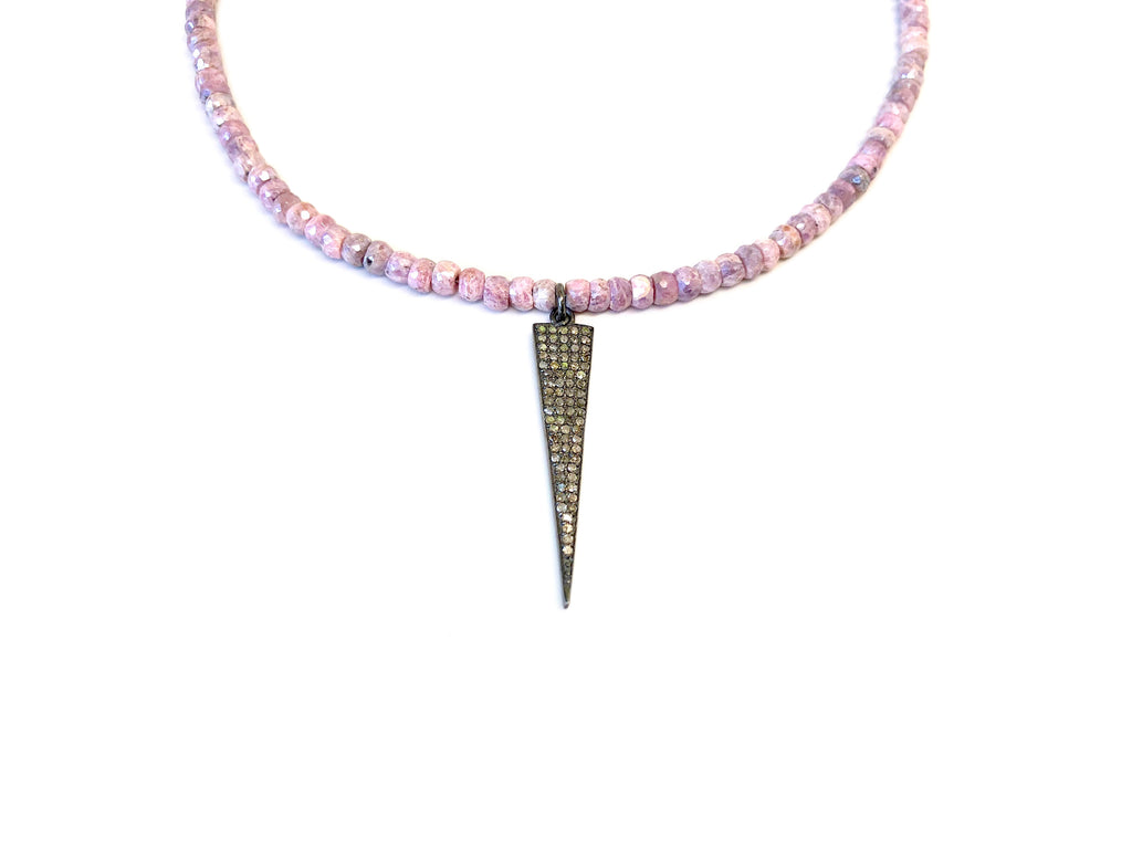 Small Diamond Dagger Collar Necklace